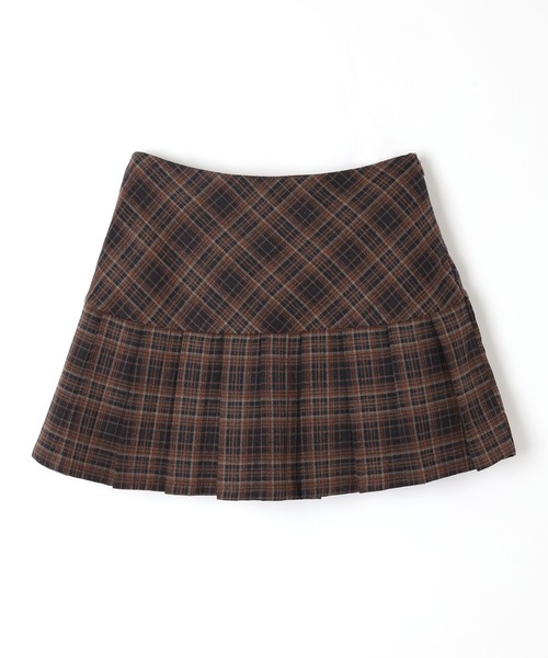 M DOLLY スカート check pleats mini skirt/チェックプリーツミニ