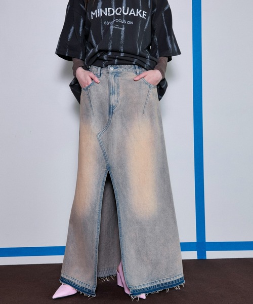 メゾンスペシャル　2WAYウエストスリットマキシデニムスカート MAISON SPECIAL デニムスカート 2way Waist Slit Maxi Denim