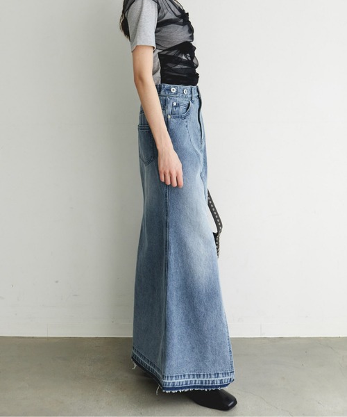 メゾンスペシャル　2WAYウエストスリットマキシデニムスカート MAISON SPECIAL デニムスカート 2way Waist Slit Maxi Denim