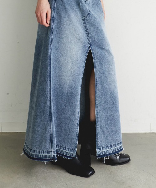 メゾンスペシャル　2WAYウエストスリットマキシデニムスカート MAISON SPECIAL デニムスカート 2way Waist Slit Maxi Denim