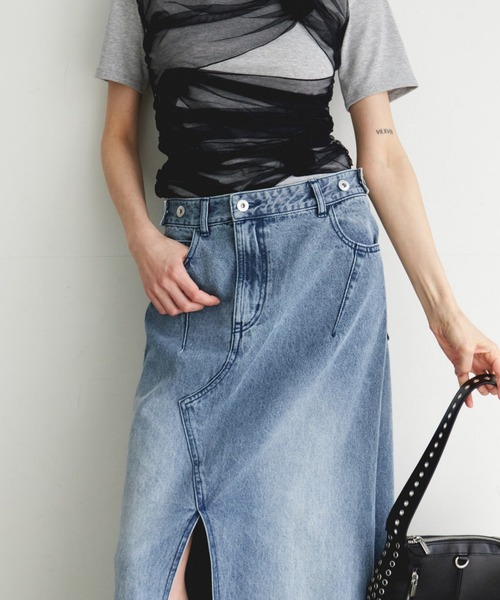 MAISON SPECIAL デニムスカート 2way Waist Slit Maxi Denim