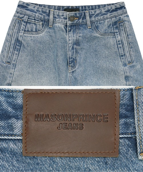 MASONPRINCE ワイドパンツ ジーンズ ルーズフィット サイドポケット