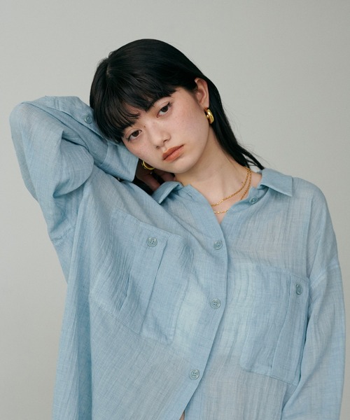 【美品】LARUTA　シアーサファリポケット付きシャツ LARUTA｜シアーサファリポケット付きシャツ | Rakuten Fashion