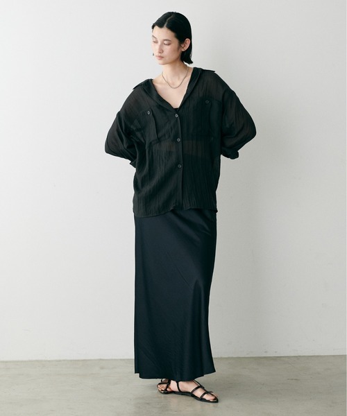 【美品】LARUTA　シアーサファリポケット付きシャツ LARUTA｜シアーサファリポケット付きシャツ | Rakuten Fashion