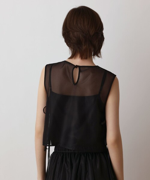【超美品】GRACE CONTINENTAL GRACE CONTINENTAL メッシュフラワートップ レディース