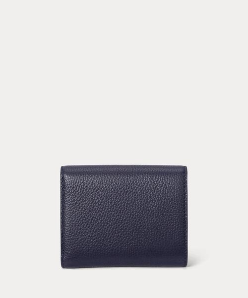 ラルフローレンRalph Lauren ペブルレザー 三つ折り財布 Cameryn LAUREN RALPH 財布 ペブルド スモール Cameryn フラップ