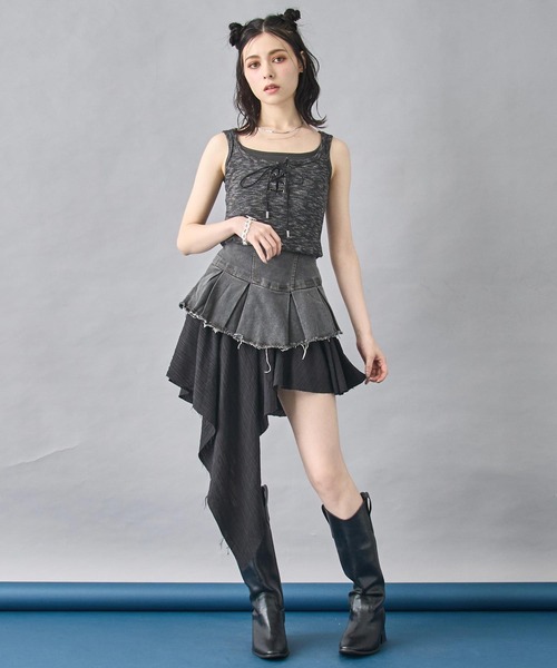 ANAP スカート アシメ ドッキング デニム : ZOZOTOWN Yahoo!店
