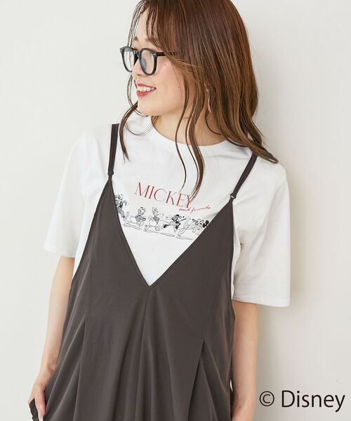 tシャツ 「Disney」Mickey＆Friends/プリントTシャツ レディース
