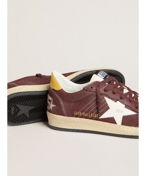 スニーカー Ball Star メンズ ヌバックレザー（チョコレートブラウン） レザースター＆ヒールタブ メンズの画像