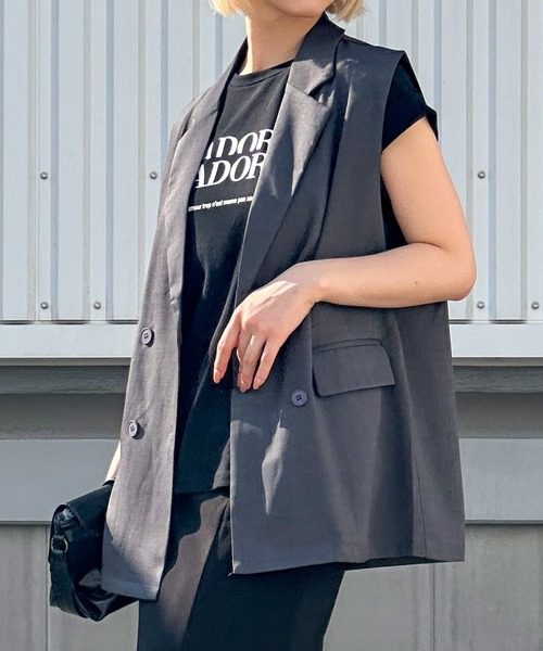 テーラードジレ SpRay ベスト ジレ テーラードジレ レディース : ZOZOTOWN Yahoo