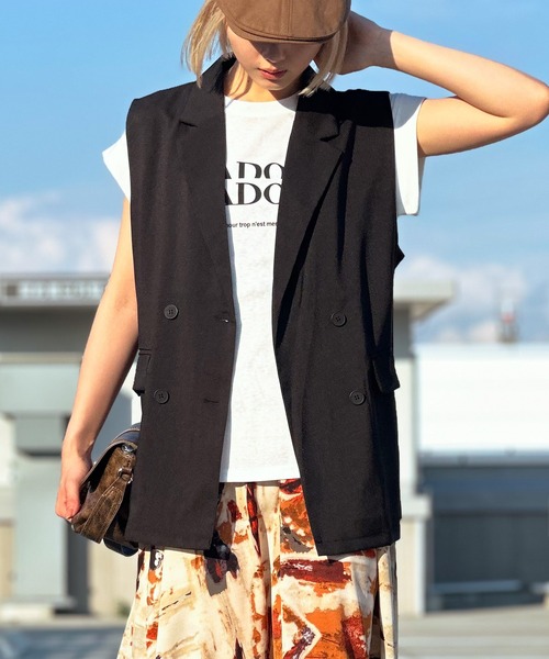 SpRay ベスト ジレ テーラードジレ レディース : ZOZOTOWN Yahoo
