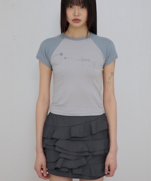 FLAREUP tシャツ 「FLAREUP」Muta Waffle Raglan T-Shirt