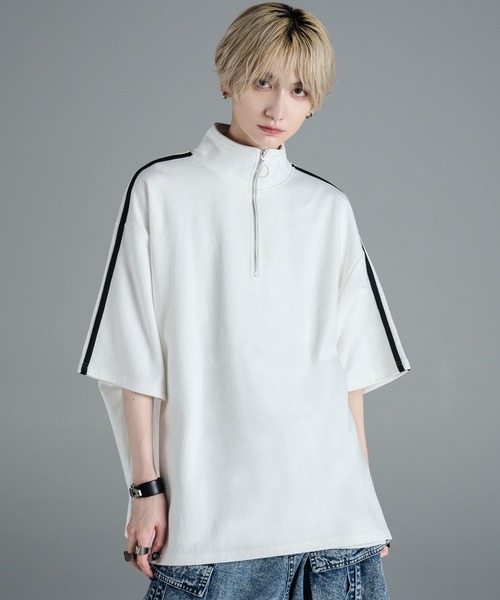 Adererror ホワイト 半袖Tシャツ 男女兼用 A1サイズ ☆【Ader Error】☆Sig; TRS Tag t-shir.t 01☆OFF WHITE