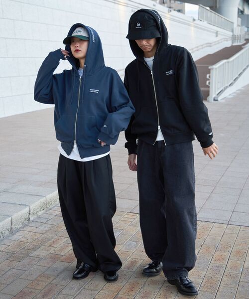 ffein ジップアップパーカー LARGE アッシュグレー メンズ : ZOZOTOWN