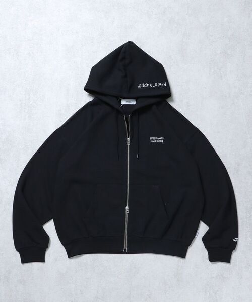 ffein ジップアップパーカー LARGE アッシュグレー メンズ : ZOZOTOWN