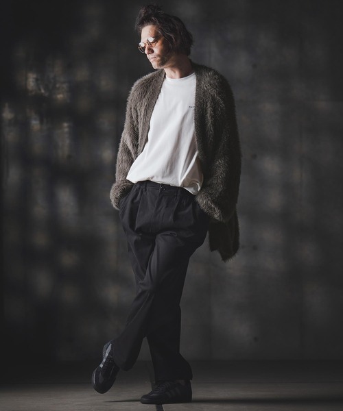 GLIMCLAP カーディガン mcg3665-Minimai detail cardigan -Feather