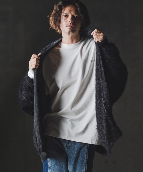 GLIMCLAP カーディガン mcg3665-Minimai detail cardigan -Feather