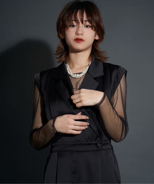 My shawty（マイシャウティー） パンツドレス manish pants set dress