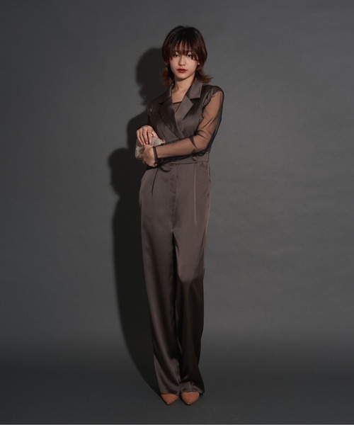 My shawty（マイシャウティー） パンツドレス manish pants set dress