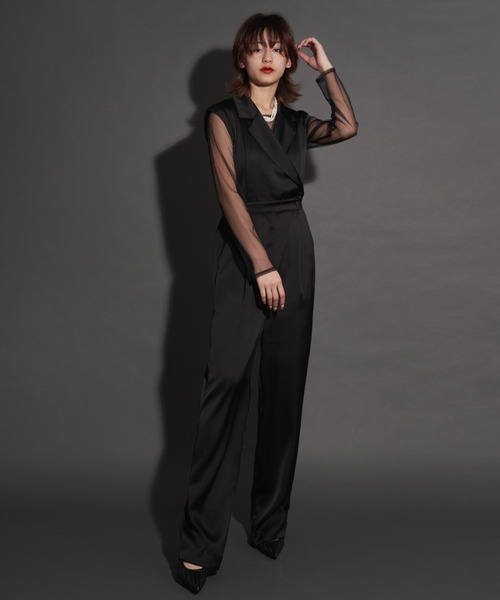 My shawty（マイシャウティー） パンツドレス manish pants set dress