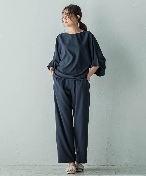 「MAYSON GREY」 半袖ブラウス M ネイビー レディース_画像9