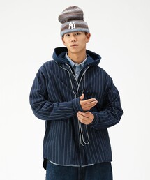 BEAMS（ビームス） シャツ ベースボール ストライプ シャツ メンズ