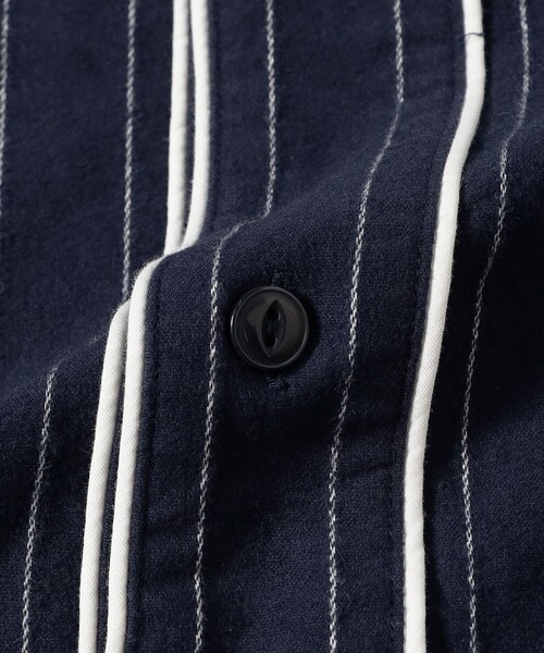 BEAMS（ビームス） シャツ ベースボール ストライプ シャツ メンズ