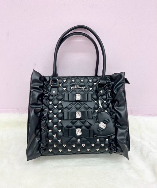 Ank Rouge（アンクルージュ） トートバッグ ビジューキルティング合皮