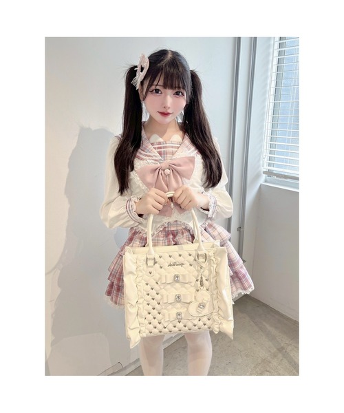 Ank Rouge（アンクルージュ） トートバッグ ビジューキルティング合皮