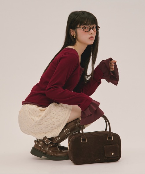 loin nuit tシャツ bell sleeve rib tops / ベルスリーブリブトップス