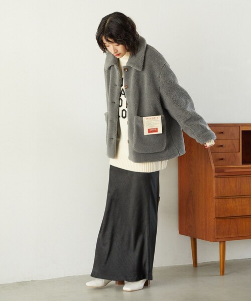 「FREAK'S STORE」 コート フリ- グレー レディース_画像5