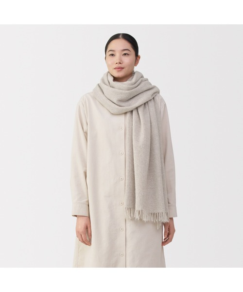 無印良品（MUJI） ストール マフラー ふっくらウール 大判ストール