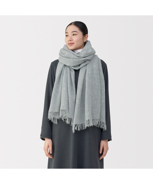 無印良品（MUJI） ストール マフラー ふっくらウール 大判ストール
