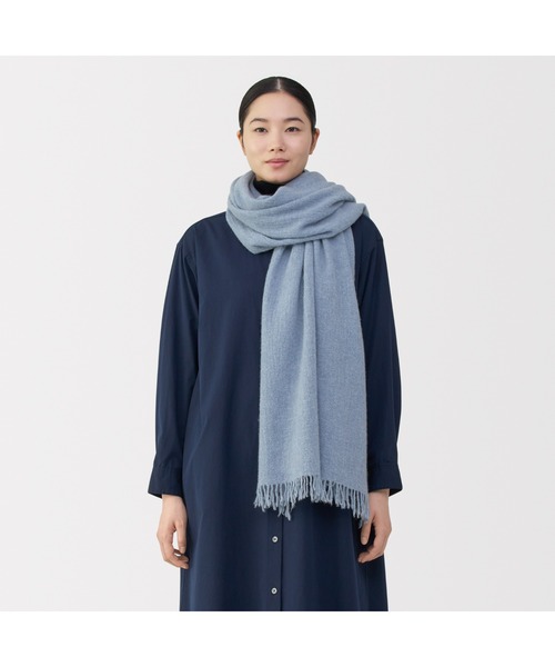 無印良品（MUJI） ストール マフラー ふっくらウール 大判ストール