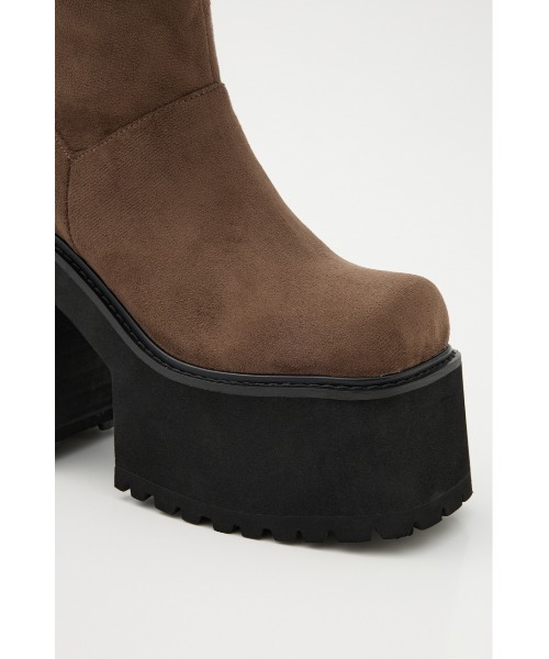 ブラウン M ボリューム チャンキーソール ミドルブーツ SLY SLY（スライ） ブーツ VOLUME CHUNKY SOLE M/BOOTS ボリューム チャン