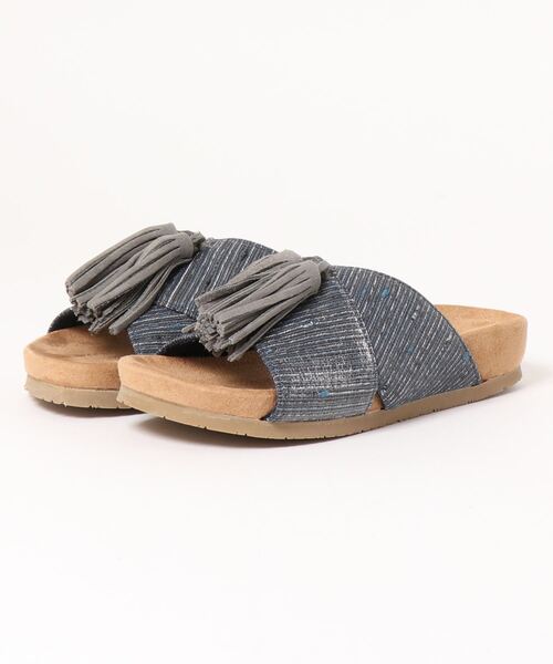 「Minnetonka」 フラットサンダル 5 ネイビー レディース_画像6