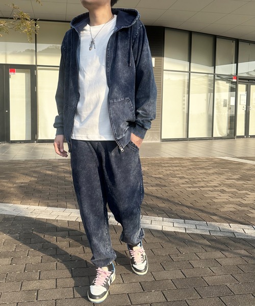 CORISCO（コリスコ） パーカー ピグメント加工 上下セットカットデニム