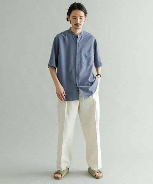 「URBAN RESEARCH」 半袖シャツ LARGE チャコールグレー メンズ_画像4