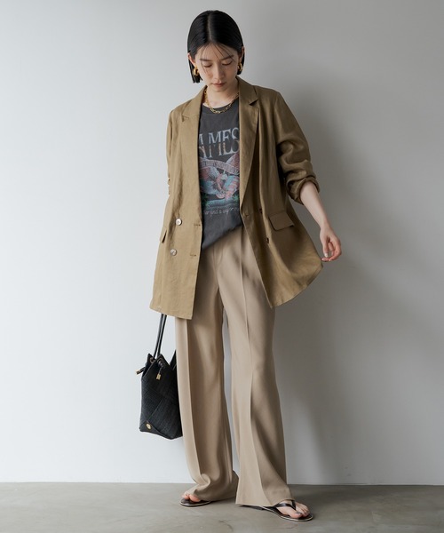「LOUNGEDRESS」 チェスターコート FREE ブラウン レディース_画像9