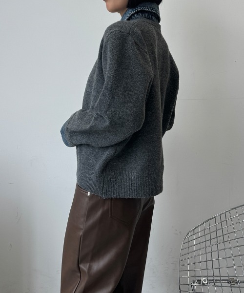 SEN TOKYO カーディガン デニムドッキングニットジャケット レディース