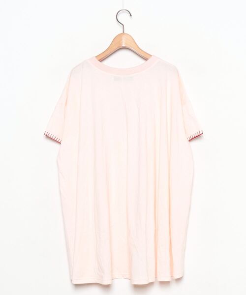 「bedsidedrama」 半袖Tシャツ 2 ピンク レディース_画像2