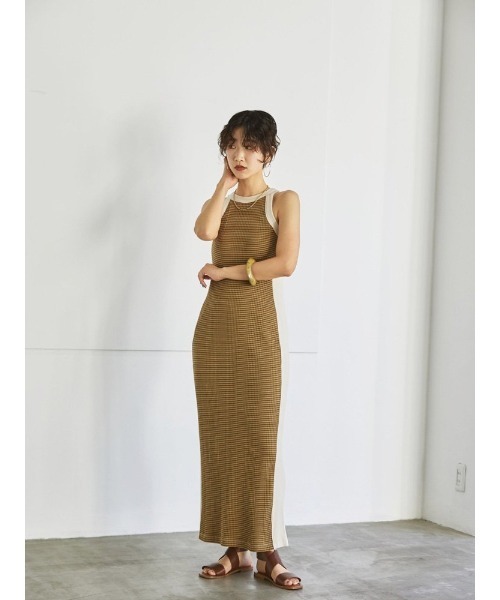 「TODAYFUL」 ノースリーブワンピース 38inch ブラウン レディースの画像