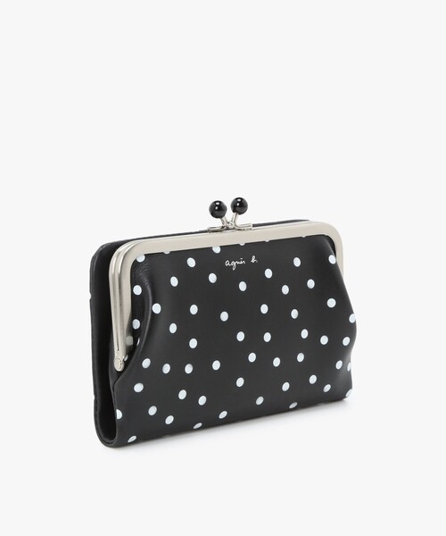 agnes b.（アニエスベー） 財布 ドット レザー がま口 ウォレット