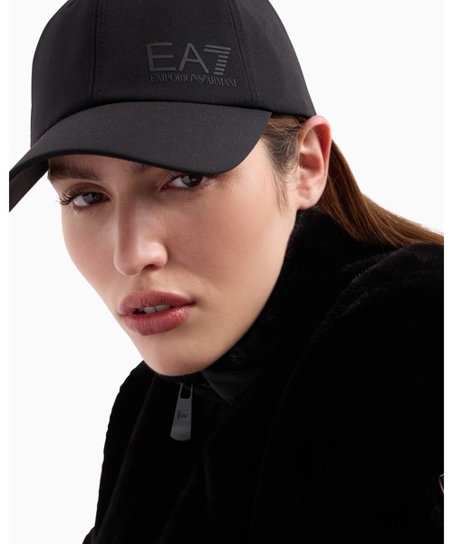 「EMPORIO ARMANI EA7」 キャップ M ブラック メンズの画像