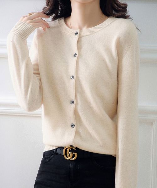「BLANC FICELLE」 カーディガン M グレー レディース_画像5