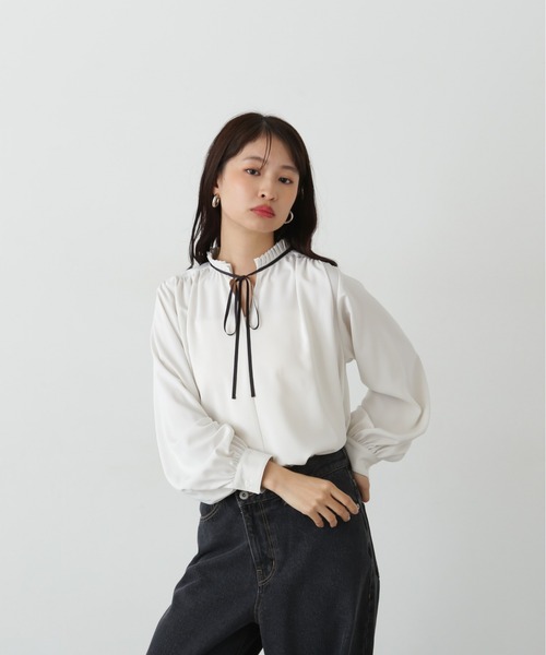 「N.(N. Natural Beauty Basic)」 長袖ブラウス MEDIUM ピンク レディース_画像3