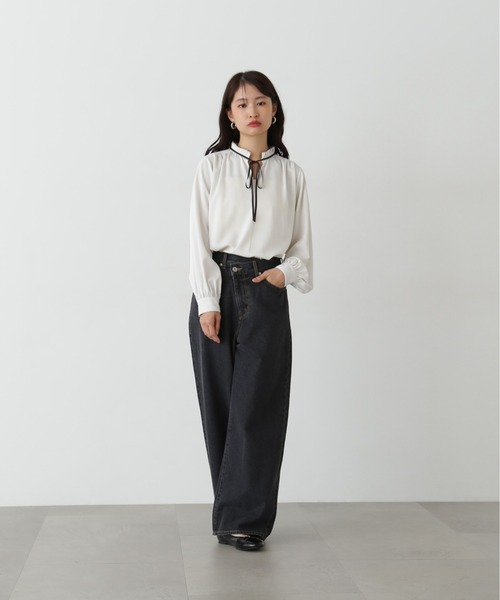 「N.(N. Natural Beauty Basic)」 長袖ブラウス MEDIUM ピンク レディース_画像4
