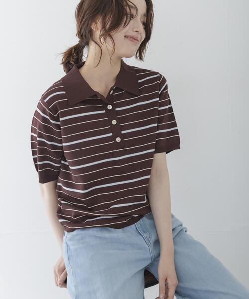 URBAN RESEARCH Sonny Label ニット セーター 配色襟ニットポロシャツ
