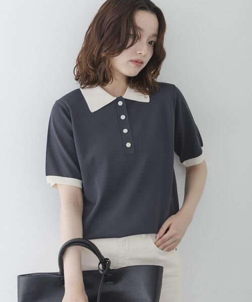 URBAN RESEARCH Sonny Label ニット セーター 配色襟ニットポロシャツ