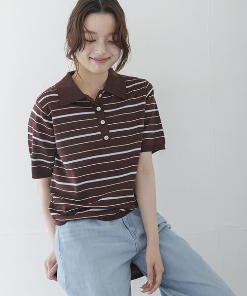 URBAN RESEARCH Sonny Label ニット セーター 配色襟ニットポロシャツ
